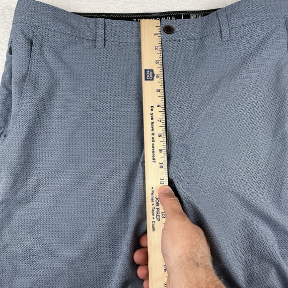 7 DIAMONDS Stadium Hybrid Performance Golf Shorts Mens 36 Blue Geometric Stretch - Picture 8 of 14